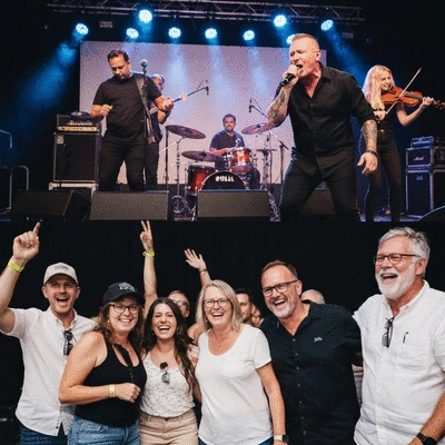 People enjoying a lively concert in an indoor venue in Fort Myers, Florida