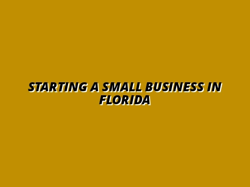 Starting a Small Business in Florida